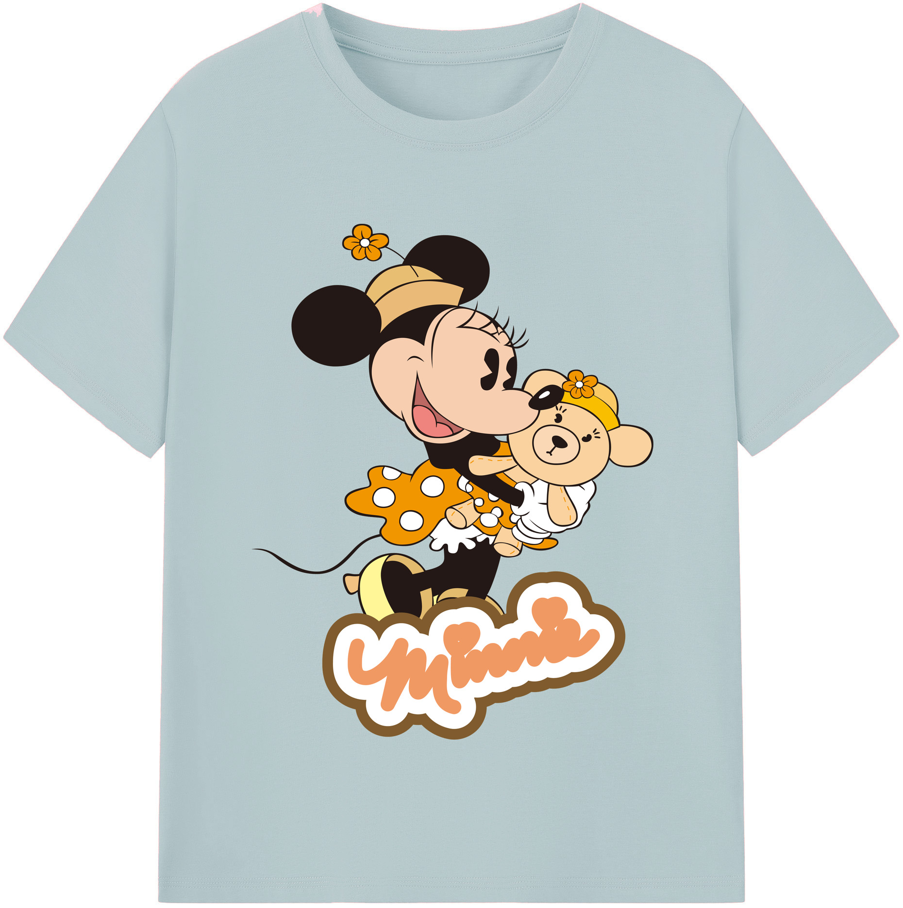 （画像用） ミッキーマウス Mickey Mouse 綿100％半袖Tシャツ（フロントプリント）